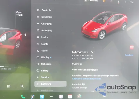 2021 Tesla Model Y Long Range Dual Motor All-Wheel Drive from USA, damaged, VIN 5YJYGDEE1MF061293